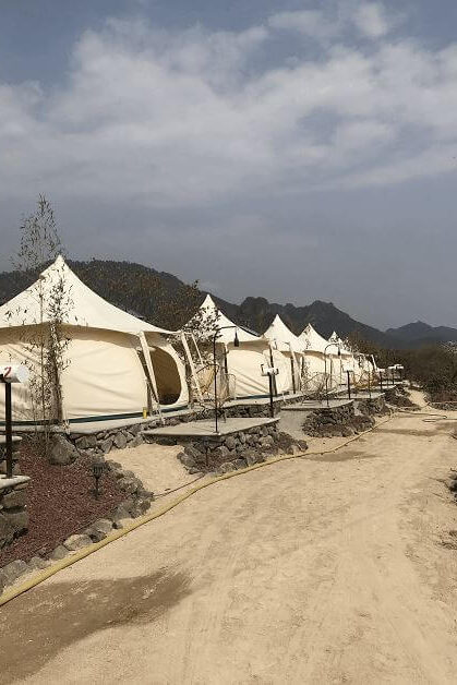 exterior de glamping tendo